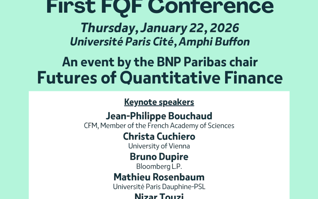 First Futures of Quantitative Finance Conference, Paris, January 22, 2026